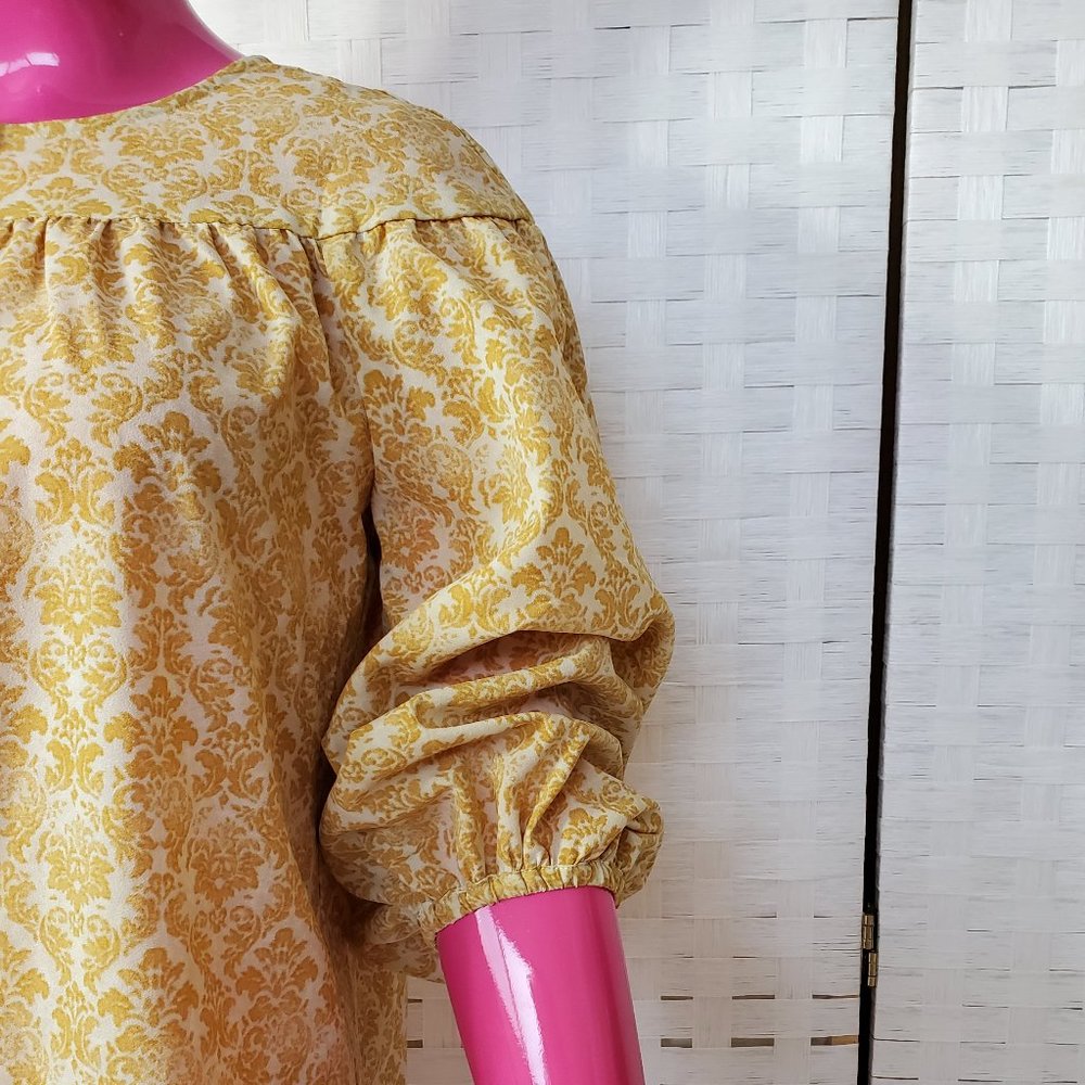 Loft Damask Print Button Front Blouse - image 3